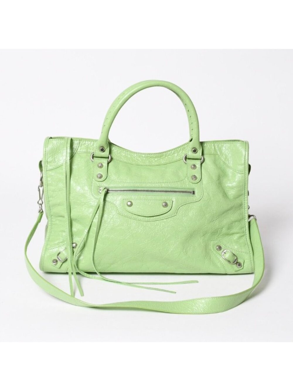 Balenciaga le City Medium 2-Way Shoulder Bag Arena Lambskin